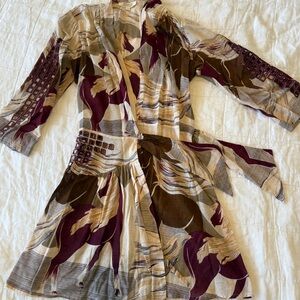 Chasing Unicorns Horse Print Wrap Tunic / Mini Dress - S